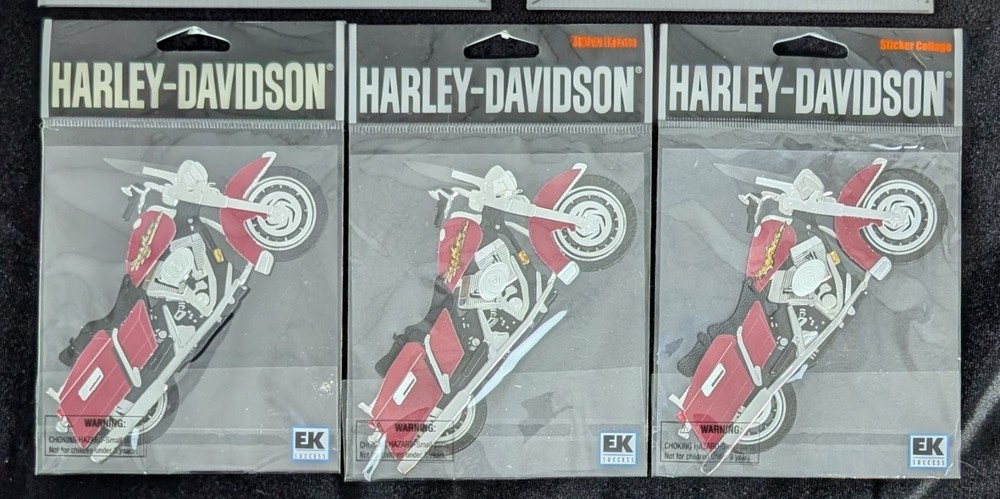 Lot 3 Harley-Davidson Road King Motorcycle Sticker Collage Jolee’s Boutique
