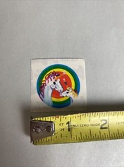 Lisa Frank 1982 Vintage Circle Sticker Unicorns Rainbow circle 1.5”