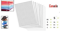Clothing Size Sticker Labels – Mega Bundle in 7 Sizes – 5400 Pack