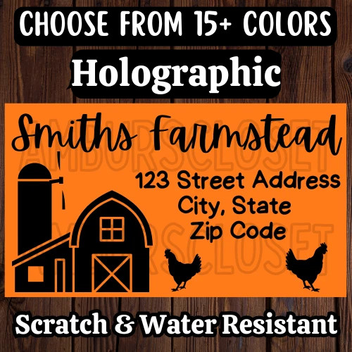 50 FARM RETURN ADDRESS MAILING LABELS 2.25″×1.25 STICKERS INVITATION FARMSTAND
