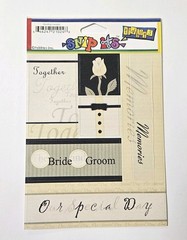 Set of 3 Pebbles Inc Wedding Sampler Cardstock Stickers Bride Groom SnipIts