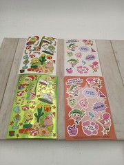 Vintage Lot 20 Sheets ~ 290 Stickers~ SpongeBob Candy Christmas Birthday Magic