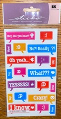Sticko Phrase Word Did You Hear? Oh Yes!! Crazy! I Know❤️:P :) Scrapbook Sticker