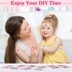 407Pcs Gem Stickers Crafts for Kids, Self Adhesive Jewel Stickers, Acrylic Bling