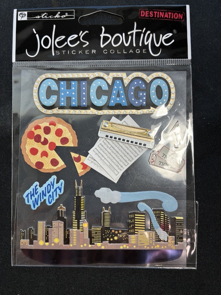 Jolee’s Chicago Illinois United States Travel Vacation Scrapbooking Stickers