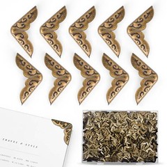 500 PCS Book Corner Protectors Metal Vintage Iron Book Corners Paperback Corn…