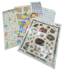 sticker lot scrapbook varied missing letters number birds heart stars nest READ