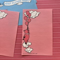Vintage 90s Highlights 1993 Note Stationary Paper Sheets Balloon Pig & Plane