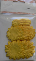 Mulberry Paper Daisies Mix SUNSHINE 60 Pk 3 Sizes 2.5, 3.5 & 5cm Kaisercraft