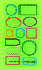 Colorful Frames Epoxy Stickers Sheet