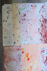 21 Piece Handmade Artisan Paper For Scrapbooking, Card Making, Junk Journals
