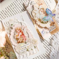 Flower Elf Fairy PET Stickers Scrapbooking Bullet Journals Diary Card DIY Crafts