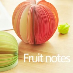 2PCS/Set Cute Fruit Memo Pad Apple Pear Shaped Note Paper School Supplies DIY