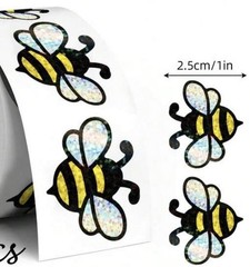 40 PCs Holographic Glitter Bee Stickers Spring Summer High Quality Stickers