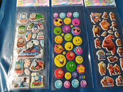 Cute and cool puffy sticker sheets you choose.manga,cartoon,disney,hello kitty