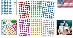 Brilliant 6-Color Holographic Star Stickers – 1620 Count for Classroom & Rewards