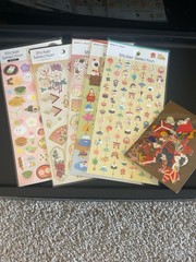 Japanese Sticker Bundle 6 Sheets + Washi Paper Die Cuts Made in Japan