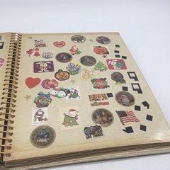 Vtg 80s Stickers Album Binder Smurfs Scratch Sniff Puffy Unicorns ET Cabbage Ptc