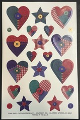 Current Sticker Sheet – Vintage – Patchwork Hearts