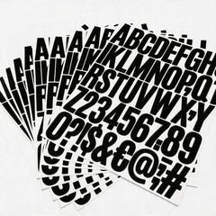 500 Pcs 2 Inch Vinyl Waterproof Letter Stickers,10 Sheets Self-Adhesive Alphabet