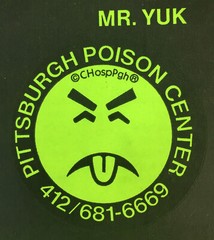 1972 Mr. YUK Pittsburgh Poison Control Center Sticker Sheet Children’s Hospital