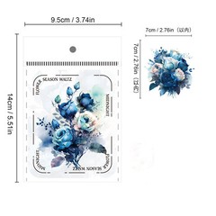 20Pcs Vintage Flowers Stickers Rose Scrapbook Sticker Junk Journal Card Crafts