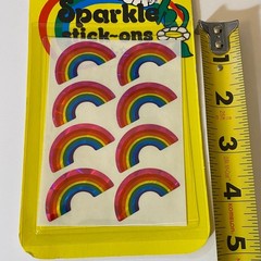 Vintage Stickers Rainbows Sparkle Stick-Ons