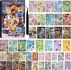 800 Pcs Kawaii Scrapbook Stickers – Japanese Travel Aesthetic Decor Book