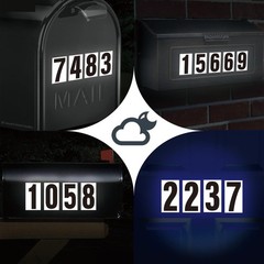 Mailbox Numbers, Self Adhesive, Outdoor Address Decals, 60PCS, Black