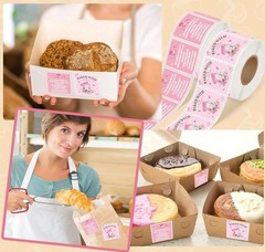Cottage Food Law Labels – 1000 Count Pink Stickers for Homemade Bakery Goods