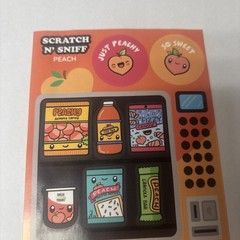 Pipsticks Scratch N Sniff Peach Stickers Sheet Scented Vending machine Dec 2022