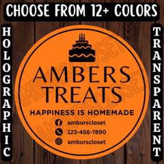 40 CUSTOM BAKERY STICKERS 2″ LABELS Cakes Treats Cupcakes SCRATCH RESISTANT