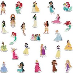 PRINCESSES From DISNEY 50pc STICKER SET, Little girls of all ages love them.