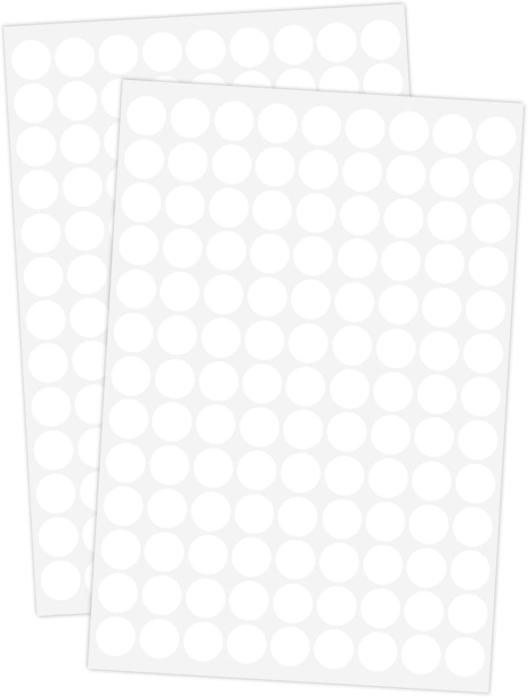 2340 PCS White Circle Dot Stickers 1/2″ round Yard Garage Sale Price Stickers…