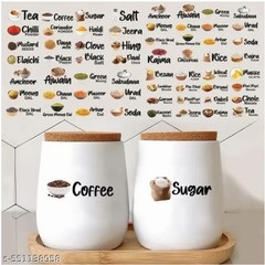 Kitchen Pantry 102 Label Stickers, Waterproof, Transparent Self-Adhesive Lable