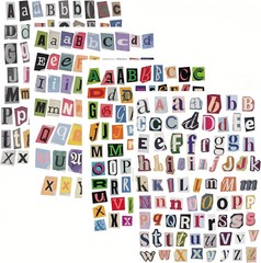 954Pcs 1-inch Waterproof Vintage Letter Stickers for Scrapbooking Supplies, Alph