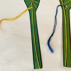 3 Unique Vintage Art Deco 20s Green Leaf Bridge Tally Cards Junk Journal Crafts