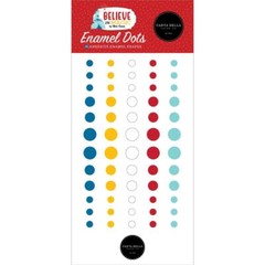 Crafts Enamel Dots CB Sticky Backs Believe in Magic Bright Red Yellow Blue ++