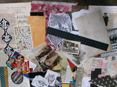 30 Piece Junk Journal sticker Ephemera Vintage Paper FANCY CUTS STAMPS WORDS