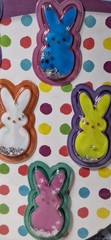 Super Rare 2018 Peeps Snow Globe Style Stickers, 3 Sheets, 21 Stickers, New