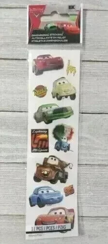 disney mcqueen cars fun stickers dimensional puffy EK success 11pc