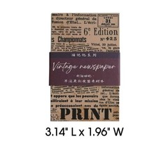 Vintage Newspaper 60-Piece Paper Pack Old World Ephemera Scrapbook Journal Craft