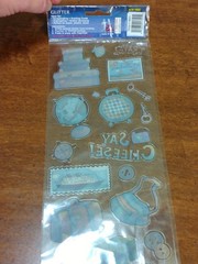 Mark Richards Glitter Travel Stickers Suitcase Globe Map New Sealed