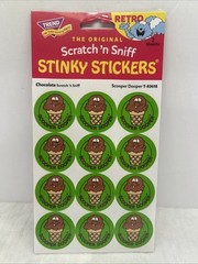Stinky Stickets By Trend Scooper Dooper/Chocolate Scent Retro 24/Pack Brown