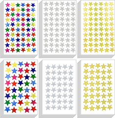 3000 Count Foil Star Stickers for Kids Reward 60 Sheets Small Self-Adhesive