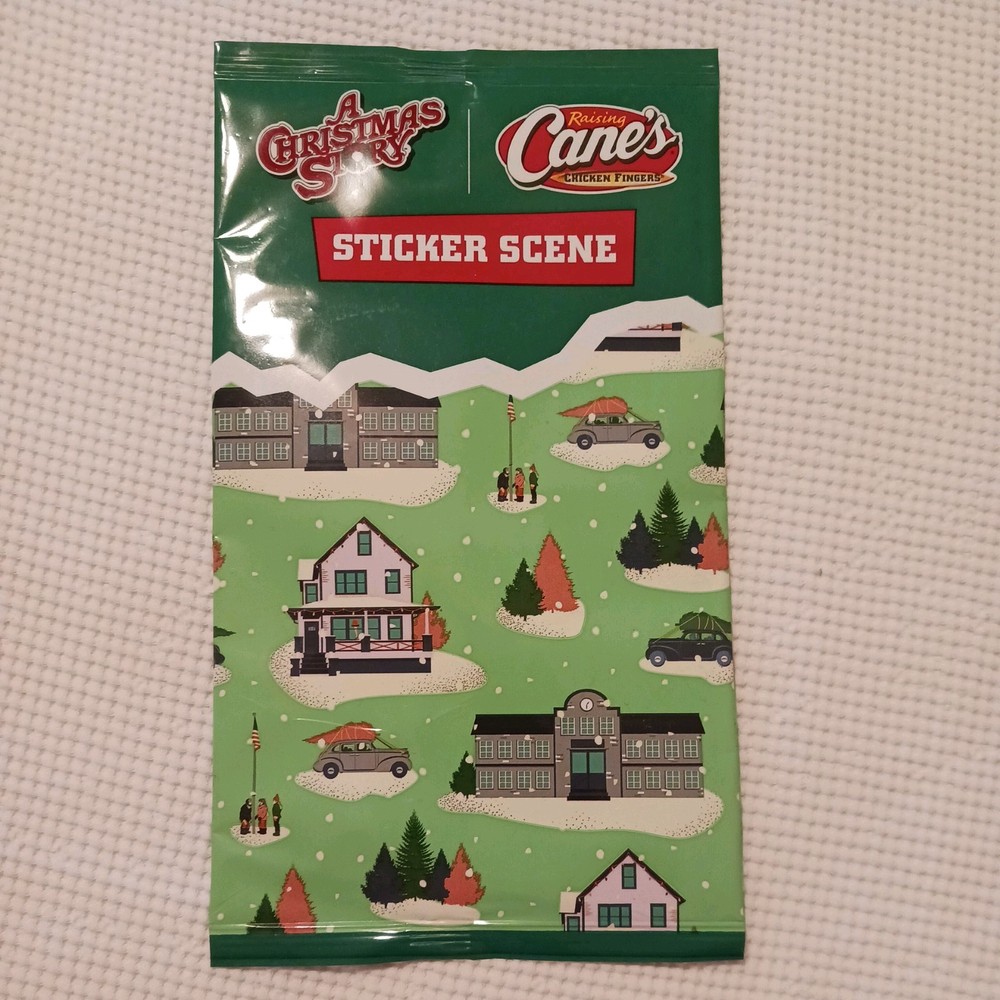NEW! RAISING CANE’S – A CHRISTMAS STORY – STICKER SCENE – 2025 SET