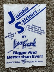 Vintage 1980s Lisa Frank Jumbo stickers Unicorn Balloons 🎈, unused