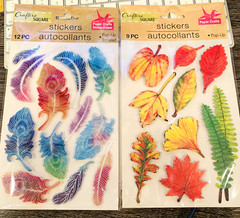 Large Sticker Lot Themed Birds Butterflies feathers Flowers Plants Farmhouse