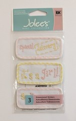 Jolee’s Baby Girl Quilts Embroidered Scrapbooking Stickers