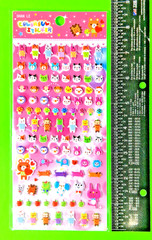 Animals Mini Puffy Stickers Pack Cats Dogs Mushrooms Elephants Penguins Bears